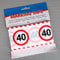 Folat Guirlande de fête Motif Ruban de Chantier orné de Panneaux de signalisation 15 m, Rouge/Blanc