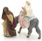 Holyart Josef und schwanger Maria auf Esel 8cm neapolitanische Krippe