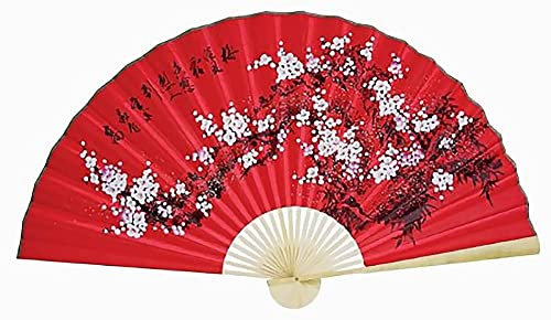 Large 60 Folding Wall Fan Prosperity Blossoms Original Handpainted