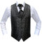 MMUGA Hochzeit westen Set mit Plastron Schwarz 64