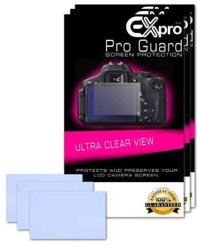 Ex-Pro® 3 x Pro Guard Ultra Clear View 3 LCD Screen Protectors for Digital Camera