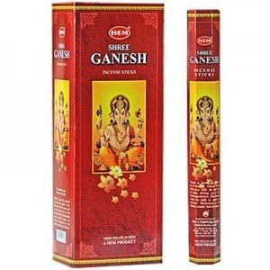 Hem Shree Ganesha Räucherstäbchen, 6 sechseckige Packungen à 20 Stück = 120 Stäbchen