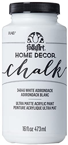 Plaid: Craft Folkart Home Decor Kreide Paint 16oz-White Adirondack