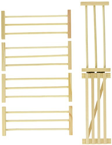 Kids Globe 610102 - Bauernhof und Tiere Houten Hekken 6 Stücke 1 op 24, Mehrfarbig