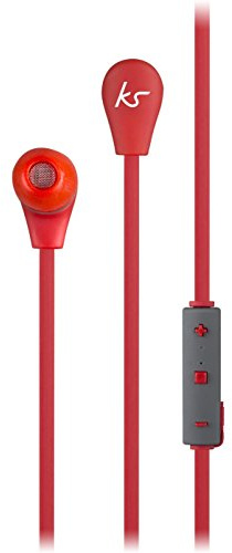 KitSound Bounce Bluetooth Wireless In-Ear Headphone with Call-Handling Function and Microphone, Red