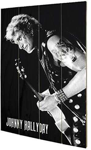 Johnny Hallyday Plaque décorative Lone Worf en Bois