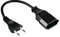 Good Connections Euro-Verlängerung - 20 cm - Euro-Stecker Typ C (gerade) an Euro-Buchse (gerade) - KUPFERLEITER CU - Adernquerschnitt: 0,75 mm² - Stromkabel-Verlängerung - SCHWARZ
