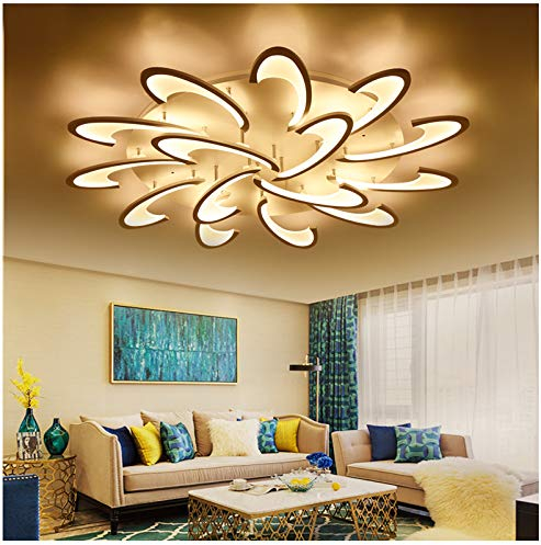 Eurotondisplay LED Deckenleuchte 2127-15 mit Fernbedienung Lichtfarbe/Helligkeit einstellbar Acryl-Schirm weiß lackierte Metallrahmen (2127-15)