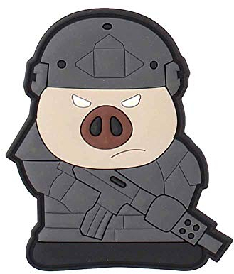 Emblem 3D Rubber Patch Tactical Schwein Abzeichen 8,8 x 6,8 cm