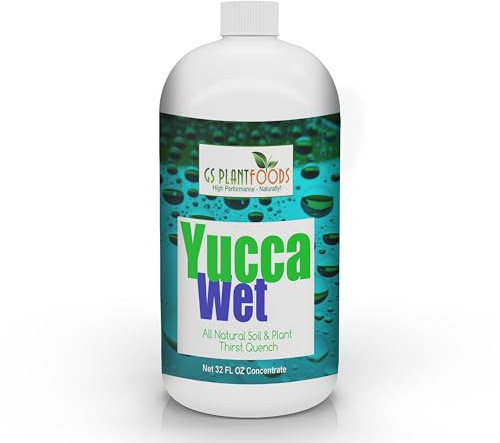 GS Plant Foods Wetting Agent, Liquid Yucca Extract for Plants, Lawns & Soil, Surfactant & Liquid Aeration Soil Loosener, Outdoor & Indoor Plant Food