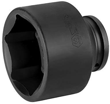 JETECH Douille à choc standard de 65 mm, douille à choc métrique à 6 points, alliage d'acier au chrome molybdène (Cr-Mo), robuste pour applications industrielles et lourdes