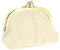 KARL LOVEN Porte Monnaie Femme en Cuir d'agneau CLIC CLAC Retro Vintage Crème