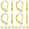 TOAOB 8 Pezzi Ganci per Orecchini A Leva in Argento 925 Orecchino Leverback 9 x 16 mm e 10 Pezzi Anelli Aperti Salto per Creazione di Gioielli Fai Da Te Bigiotteria Tono Oro