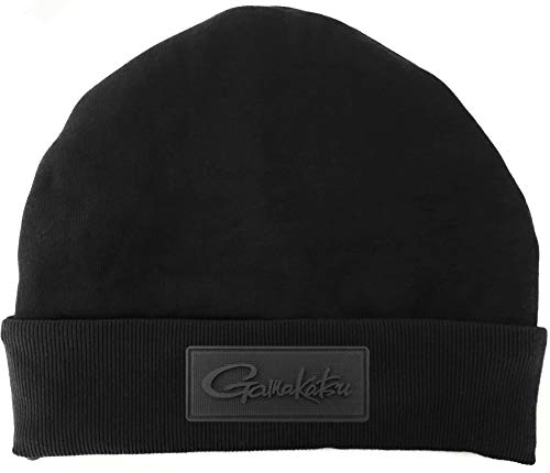 Gamakatsu All Black Winter Hat - Angelmütze für Raubfischangler, Wintermütze für Angler, Mütze für Spinnangler, Angelkleidung