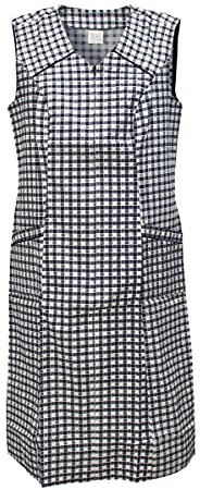 Schuerzenfabrik Reißverschlusskittel RV Kittel Hauskleid Schürze, Farbe:schwarz, Größe:36