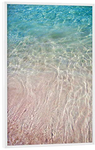 artboxONE Poster mit weißem Rahmen 75x50 cm Natur Ocean hochwertiger Design Kunstdruck - Bild Fotografie blau digital