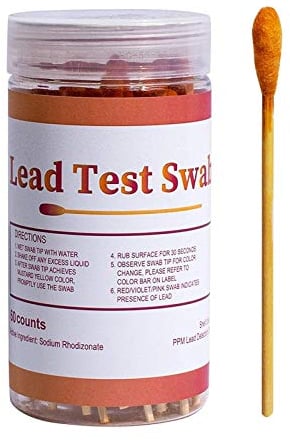 libelyef Bleifarbe Test-Kit mit 60 Stück Testtupfer, Tauchen in Wasser Blei-Farb-Test-Kit zum Testen von Hausfarbe und Metall – einfach zu bedienen, schnelle Testergebnisse in 30 Sekunden
