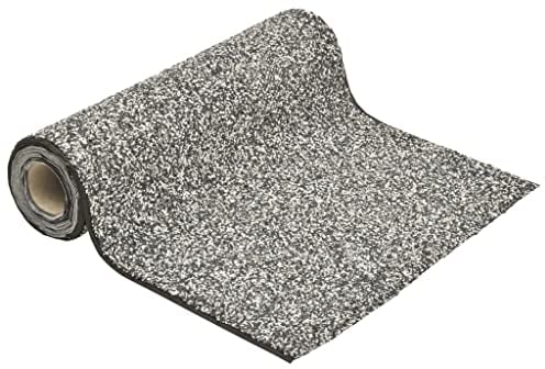 vidaXL Steinfolie Böschungsmatte Teichvlies Ufermatte Ufer Teichfolie Teich Folie für Teichrand Bachlauf Grau 1000x60cm PP-Vlies Klebstoff