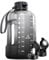 Bouteille d'eau de 3,5 litres avec marqueur de temps – Grande bouteille d'eau de motivation, bouteille d'eau de 3,5 litres avec paille, carafe d'eau de 3,5 litres