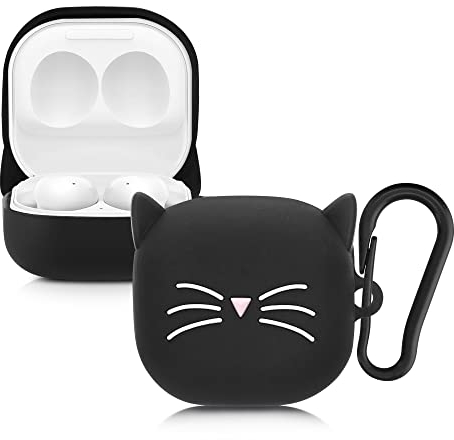 kwmobile Custodia per Samsung Galaxy Buds 2 Pro/Buds 2 / Buds Live Cover - Protezione Resistente per Auricolari Wireless - in Silicone Antigraffio - gatto
