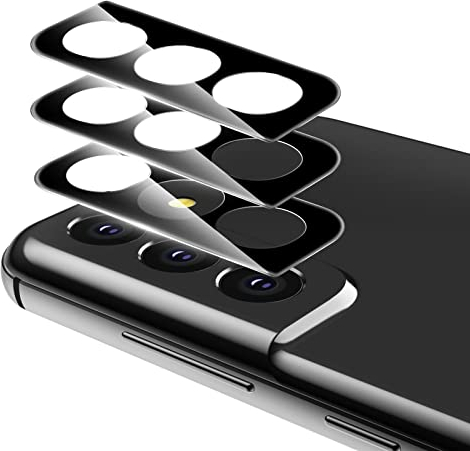 imluckies Caméra Arrière Protecteur Compatible avec Samsung Galaxy S22 et S22 Plus, 9H Dureté Film de Protection Caméra Lentille [Résistant aux Rayures], Couverture Comple, 3 Pièces, Noir