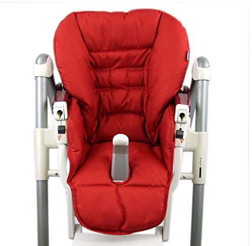 BAMBINIWELT Ersatzbezug Sitzkissen Bezug kompatibel mit Peg Perego Prima Pappa-Diner MELIERT (meliert rot)