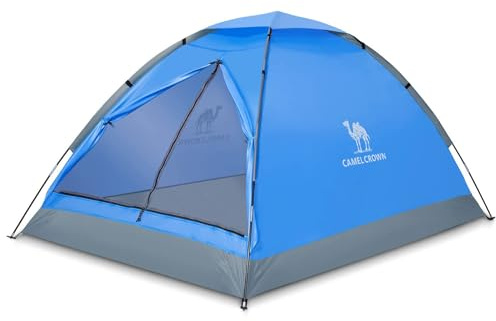 CAMEL CROWN Kuppelzelt für 2/3/4/5 Personen, wasserdicht, geräumig, leicht, tragbar, Rucksackzelt für Outdoor-Camping/Wandern