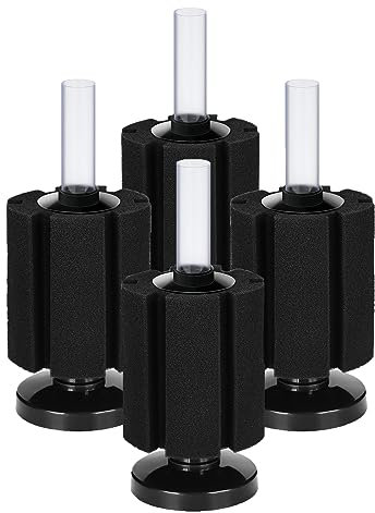 AQUANEAT Aquarium-Schwamm-Filter, Zucht, Betta, Garnelen, Nano, 4 Stück (Medium bis 189 Liter)