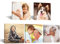 CCWACPP Quadratisches individuelles Wandbild 5 Paneele personalisierte Leinwanddrucke mit Ihrem Hund Kind Großvater Fotos für Familien Wanddekorationsgeschenke 20x20 cm