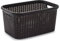 EURASIA - Cesta para Ropa de 35 Litros, Tamaño 53 x 36 x 26 cm, Simulando Mimbre (Negro)