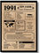EQUIK PRODUCTS Geburtstagskarte 1991 | Geburtstagsgeschenk für Männer und Frauen | Geburtsjahr 1991 | Vintage Poster | Dekoration und Geschenkidee | Zurück in 1991 (1991)
