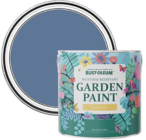 Rust-Oleum Blue Mould-Resistant Garden Paint In Matt Finish - Blue River 2.5L