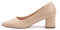 GENSHUO Escarpins Confort Femme - Talon 6cm/2.4in, PU de Haute Qualité, Conçus pour Pieds Sensibles et Larges, Classiques et Polyvalents, Beige Mat,41 EU