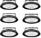 Blivrig 6PCS 300W LED UFO Hallenstrahler Industrielampe 6500K Kaltweiß 30000LM, 252 LED Hängeleuchten 230V mit Kabel, IP65 Wasserdicht LED Pendelleuchten Innenbeleuchtung für Gymnasium, Fabriken