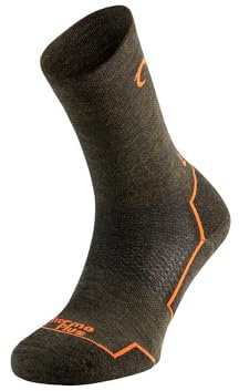 Lurbel Agres Five, Calcetines de lana merino, Calcetin Outdoor, Calcetines térmicos, Calcetin Trekking, Transpirables Sottobosco/Orange - M