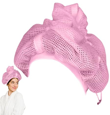 Net Plopping Cap For Drying Curly Hair, Adjustable Hair Drying Hoods, Soulta Net Plopping Bonnet, Reusable Mesh With Drawstring, Hair Net Snoods For Drying Curly Hair, Girls' Processing Caps