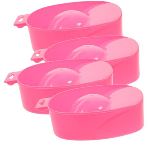 FRCOLOR 4pcs Nail Care Bowl Single-layer Soaking Bowls for Manicure and Nail Art for Home and Professional Salon Use