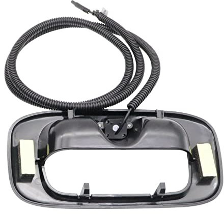 ihreesy Kit de Hayon de Caméra de Recul, Garniture de Poignée de Hayon Arrière avec Caméra de Recul Câble d'alimentation Prise RCA 15046512 15228539 Compatible pourSilverado/Sierra1500,2500,3500