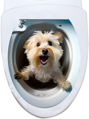 1. FC Köln Wilde Tiere Toilettensitz Aufkleber - WC Deckel Klo Aufkleber Sticker, Realistische Tiermotive, PVC-Material, Einfache Installation, Für Kunststoff, Glas, Keramik, Metall, Wand