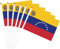 Venezuela-Flaggen, 20 Stück, kleine venezolanische Flaggen auf Stab, venezolanische Handflaggen für Festivals, Parade, Büro, Gartendekoration, UV-beständig, wetterfest, lichtecht