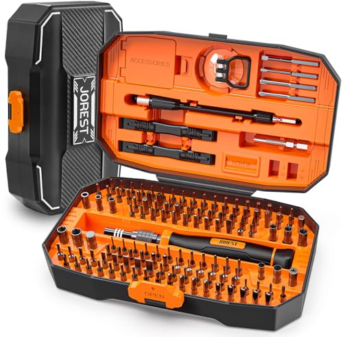 JOREST 152 en 1 set de Destornilladores de Precisión Magnéticos Profesionales, Kit de Reparación Portátil con Torx Triwing Bits para Macbook, PC,Switch, PS5, Gafas, Relojes, Laptop, Xbox