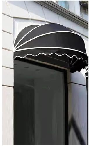 Einziehbar Rund Markise Vordach,Markise Für Fenster Und Türen,Bogenmarkise,vordach Für Französischer Balkon,Polyester For Hof Balkon Veranda Vordach,for Hof,Balkon,Veranda,Villa,Café(Size:120cm/3.9ft)