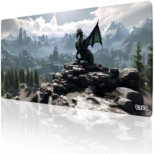 Tilt Schreibtischunterlage 100x50 cm Gaming Mauspad XXL | Rutschfester Mousepad Groß für Schreibtisch und PC Gadgets | Wasserdichter Desk Mat (Dragon Power)