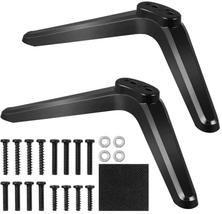 2 Pack TV Base Base Feet TV Stand Mount Table Desk Stand Accessory with Screw Kit 32-65 Inch