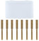 LEONTOOL 8 Pcs High Hardness Diamond Chainsaw Sharpener Bit 3/16 4.8mm Titanium Plated Burr Stone File Polishing Tool with 1/8 Shank Burr Grinding Stone File for Chain Saw Wood Jewelry Stone, Golden