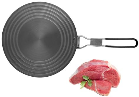 TOWEBOORY 28cm Induction Adapter Plate, Aluminium Heat Diffuser with Foldable Handle, Induction Hob Converter for Electric Gas Stove, Electric Ceramic Stove (4mm Thick)