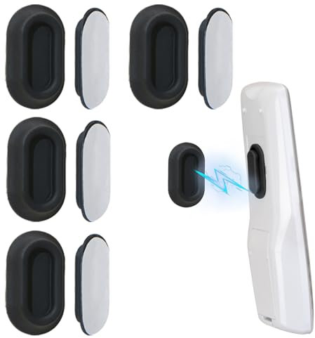 TSJLIKI Soporte magnético para mando a distancia de 4 piezas, soporte de control remoto, parte trasera autoadhesiva, soporte de pared para TV, ventilador, aire acondicionado, color negro