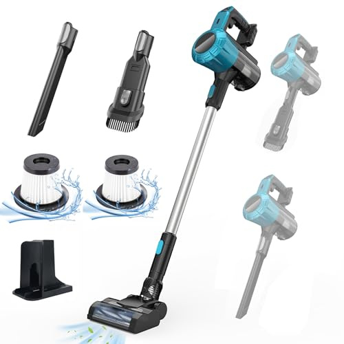 Cordless vacuum cleaner Compatible with Makita 18V Battery Upright Handheld Stick Lightweight 3 in 1 Vacuum cleaner 550W 30kpa with Ideal for carpets and hard floors with pet hair(No Battery) 15000PA