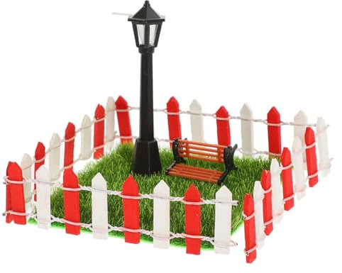 ERINGOGO 1satz Miniatur Gartenbank Laterne Puppenhaus Deko Für Mikro-landschaften Gärten Modellbau Vielseitige Gartenkunst Bastelzubehör Maßstab