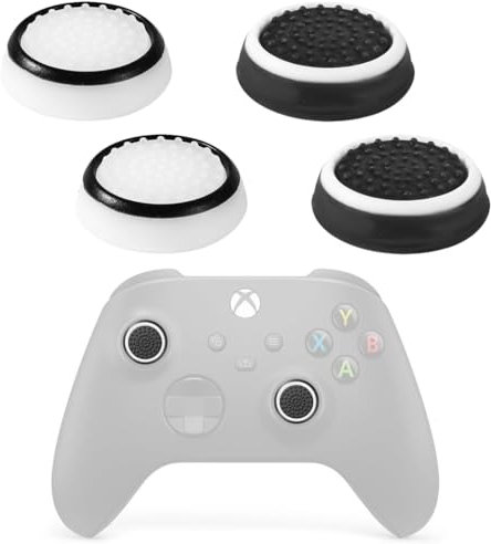 Joystick Thumbstick Grips, Tapas Gomas Joysticks, Mando Cubierta Protectora de Apretones de Pulgar de Silicona para Xbox One Series X/S, PS4, PS5 Controlador Accesorios(4 Piezas)